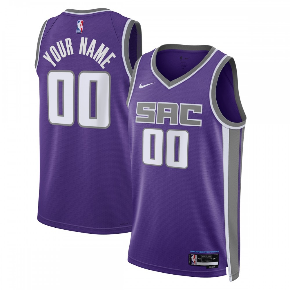 Sacramento Kings Unisex 2022/23 Swingman Custom Jersey Purple - Icon Edition-Pro Kit Vault | Brand New 26/27 Sports Jerseys